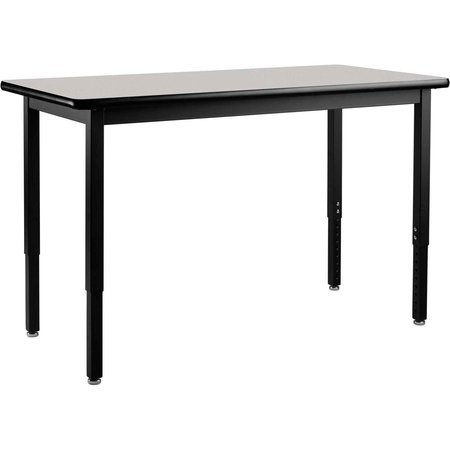 GLOBAL INDUSTRIAL Height Adjustable Table, 72W x 30D x 22-1/4 to 37-1/4H, Gray Nebula 695751GY